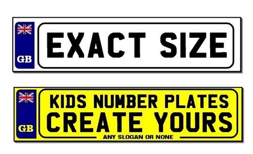 Custom kids number plates - kids,